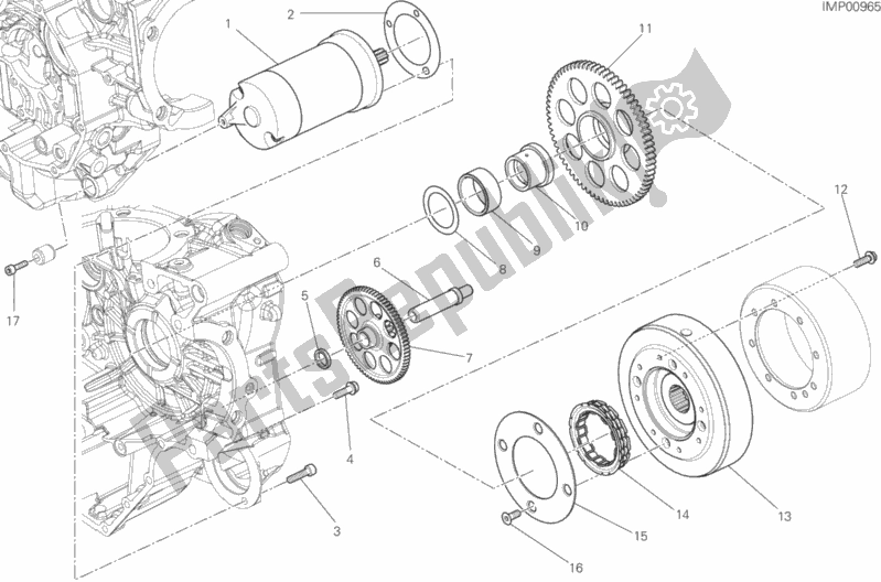 Todas as partes de Partida Elétrica E Ignição do Ducati Hypermotard Brasil 821 2016
